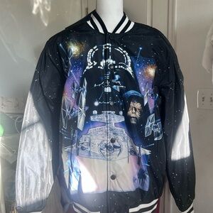 Black Star Wars Graphic Bomber Jacket
